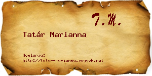 Tatár Marianna névjegykártya