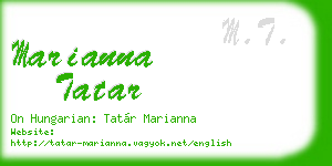 marianna tatar business card